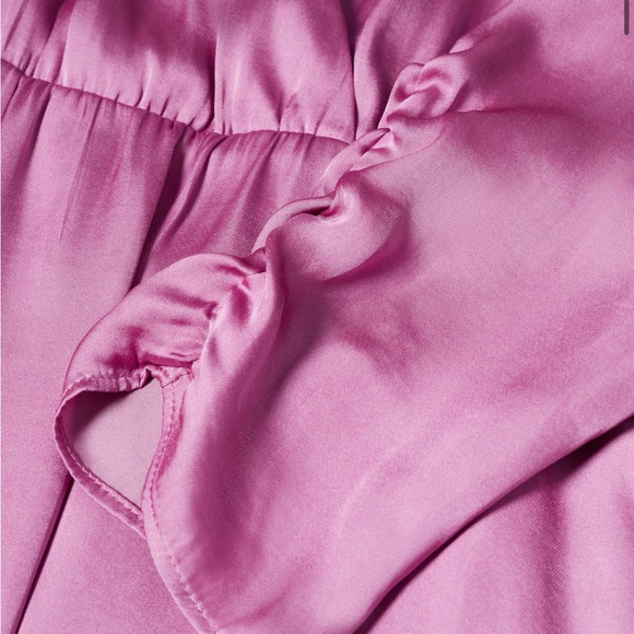 MANGO NWT Pink Wrapped Satin Dress Size 6 - Picture 7 of 10